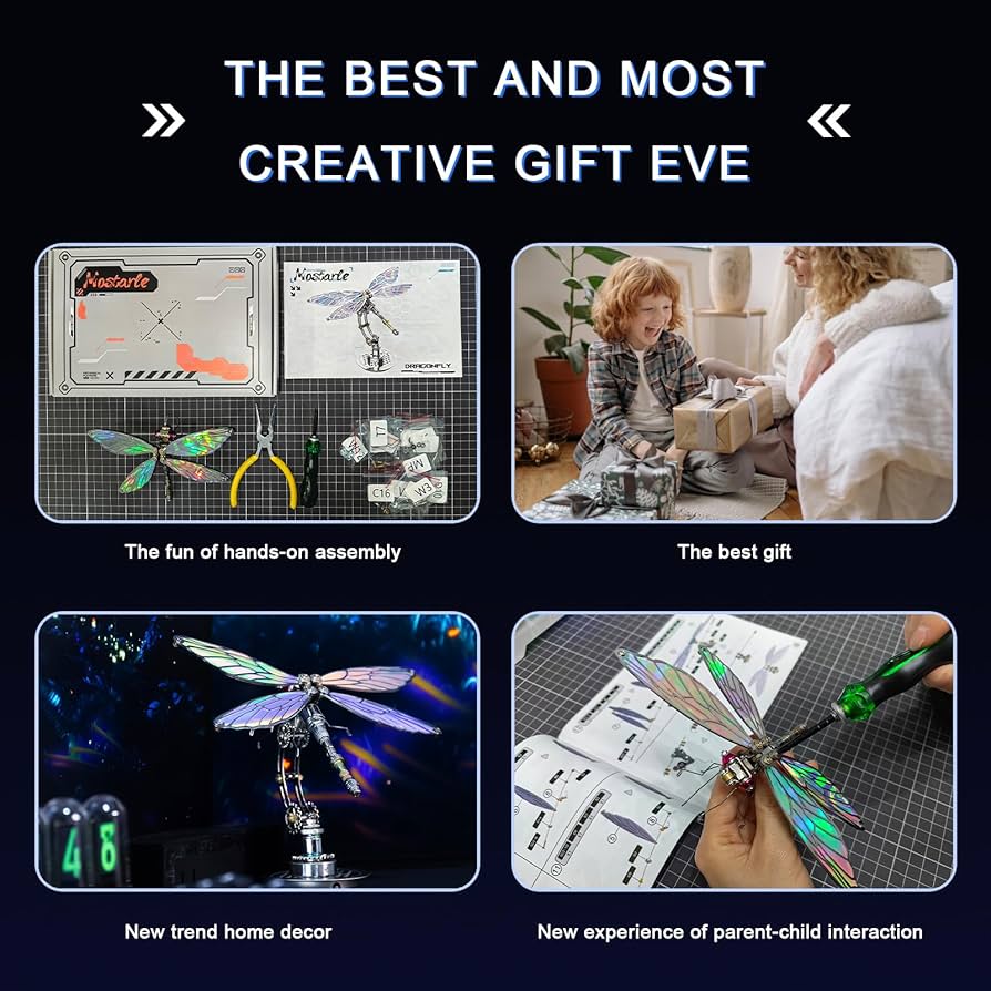 Amazon.com: Arcynix Mostarle Cyberpunk Dragonfly 3D Metal Puzzle